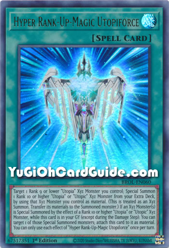 Yu-Gi-Oh Card: Hyper Rank-Up-Magic Utopiforce