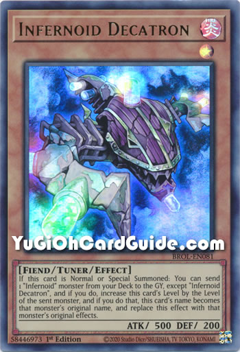 Yu-Gi-Oh Card: Infernoid Decatron