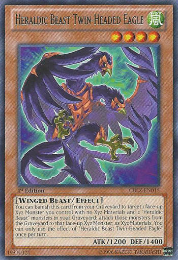 Yu-Gi-Oh Card: Heraldic Beast Twin-Headed Eagle