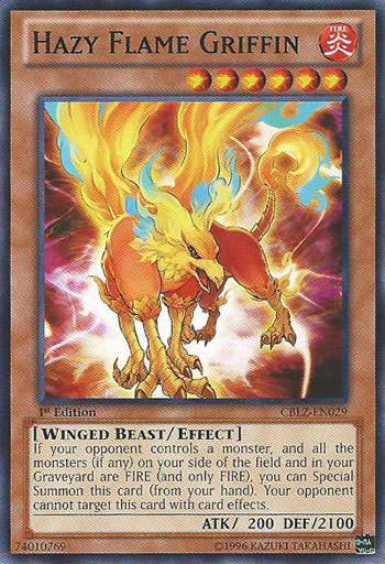 Yu-Gi-Oh Card: Hazy Flame Griffin