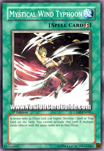 Yu-Gi-Oh Card: Mystical Wind Typhoon