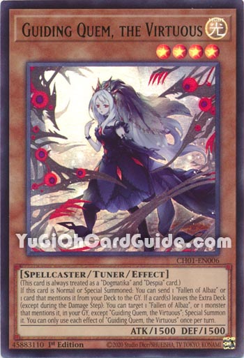 Yu-Gi-Oh Card: Guiding Quem, the Virtuous