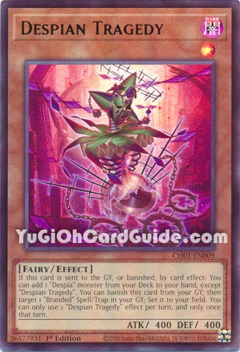 Yu-Gi-Oh Card: Despian Tragedy