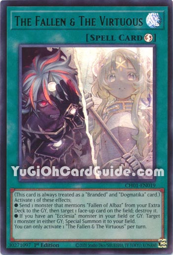 Yu-Gi-Oh Card: The Fallen & The Virtuous