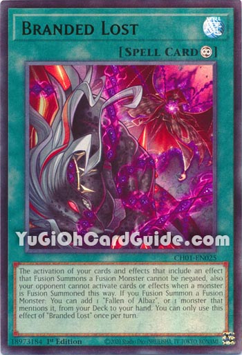 Yu-Gi-Oh Card: Branded Lost