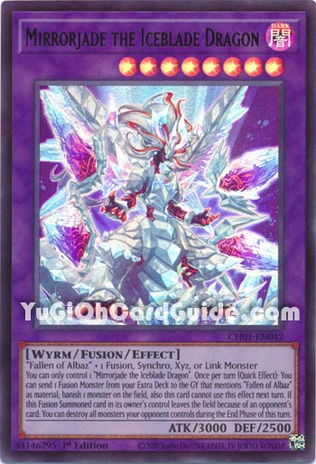 Yu-Gi-Oh Card: Mirrorjade the Iceblade Dragon