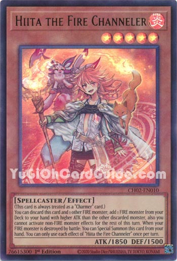 Yu-Gi-Oh Card: Hiita the Fire Channeler