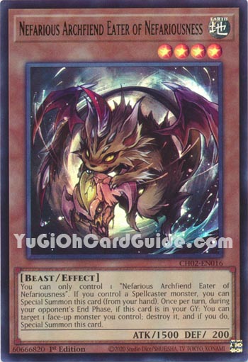 Yu-Gi-Oh Card: Nefarious Archfiend Eater of Nefariousness