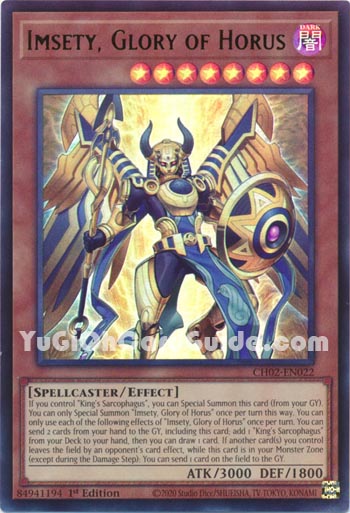 Yu-Gi-Oh Card: Imsety, Glory of Horus