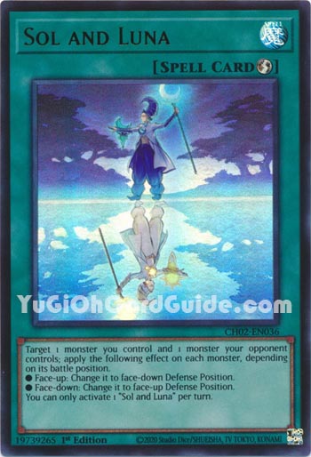Yu-Gi-Oh Card: Sol and Luna