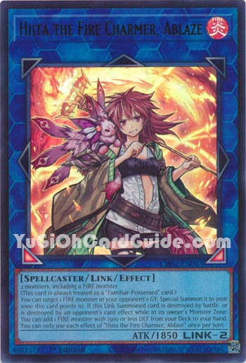 Yu-Gi-Oh Card: Hiita the Fire Charmer, Ablaze