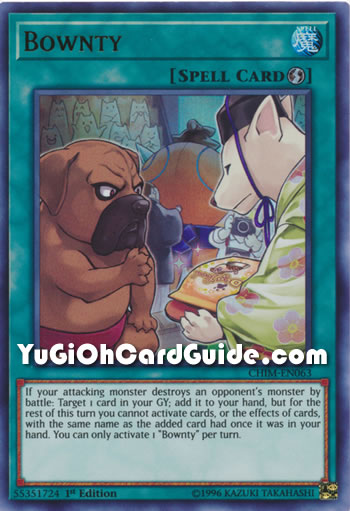 Yu-Gi-Oh Card: Bownty