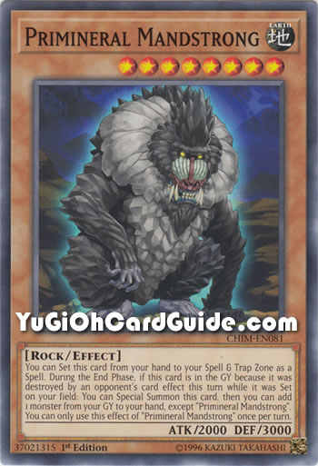 Yu-Gi-Oh Card: Primineral Mandstrong