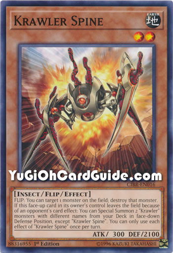 Yu-Gi-Oh Card: Krawler Spine