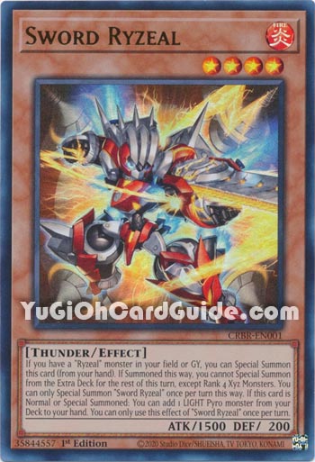 Yu-Gi-Oh Card: Sword Ryzeal