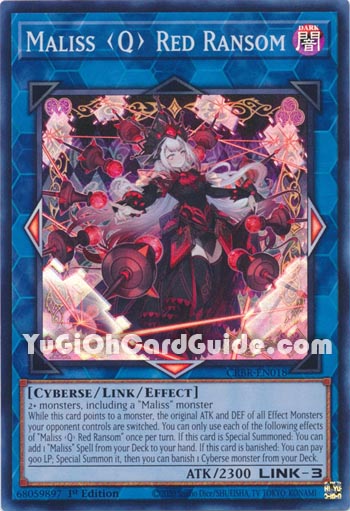 Yu-Gi-Oh Card: Maliss <Q> Red Ransom