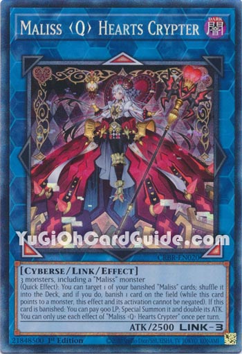 Yu-Gi-Oh Card: Maliss <Q> Hearts Crypter