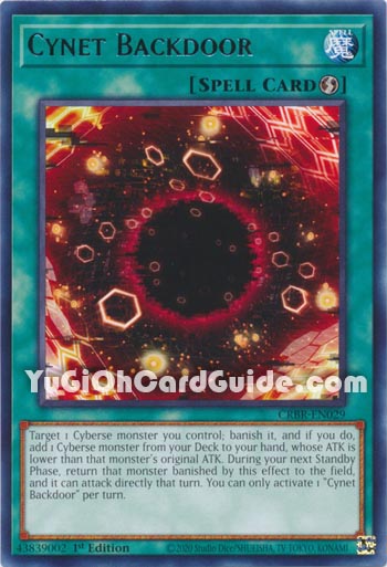 Yu-Gi-Oh Card: Cynet Backdoor