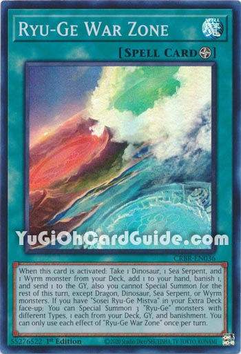 Yu-Gi-Oh Card: Ryu-Ge War Zone