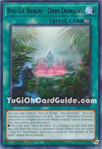 Yu-Gi-Oh Card: Ryu-Ge Realm - Dino Domains