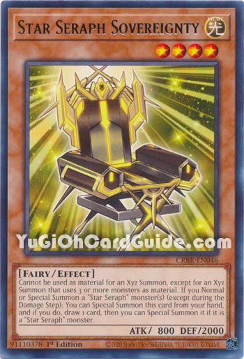 Yu-Gi-Oh Card: Star Seraph Sovereignty