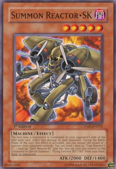 Yu-Gi-Oh Card: Summon Reactor · SK
