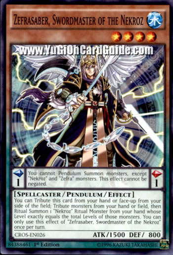 Yu-Gi-Oh Card: Zefrasaber, Swordmaster of the Nekroz