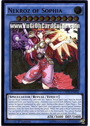 Yu-Gi-Oh Card: Nekroz of Sophia