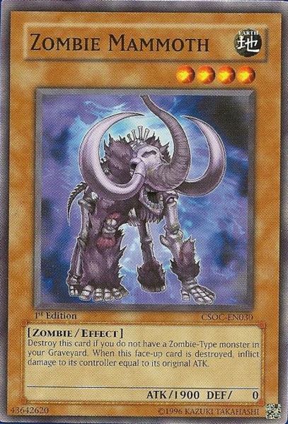 Yu-Gi-Oh Card: Zombie Mammoth