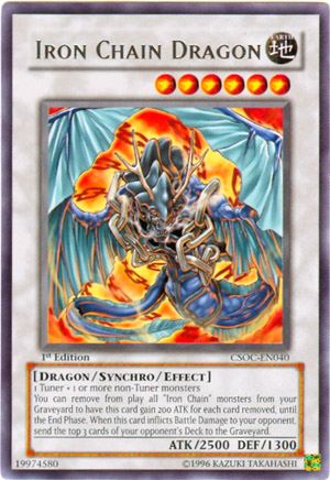 Yu-Gi-Oh Card: Iron Chain Dragon
