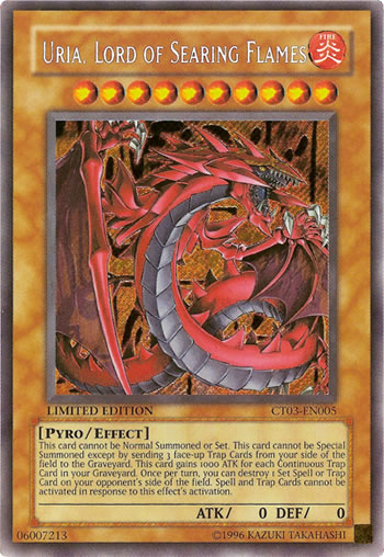 Yu-Gi-Oh Card: Uria, Lord of Searing Flames
