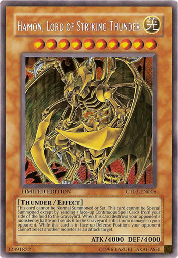 Yu-Gi-Oh Card: Hamon, Lord of Striking Thunder