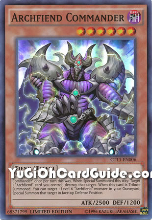 Yu-Gi-Oh Card: Archfiend Commander