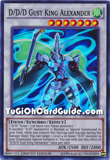 Yu-Gi-Oh Card: D/D/D Gust King Alexander