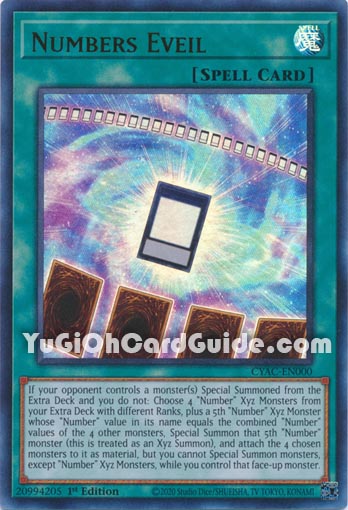Yu-Gi-Oh Card: Numbers Eveil