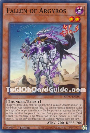 Yu-Gi-Oh Card: Fallen of Argyros