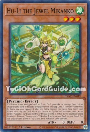 Yu-Gi-Oh Card: Hu-Li the Jewel Mikanko