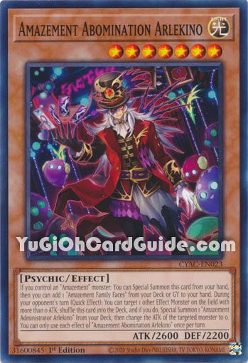 Yu-Gi-Oh Card: Amazement Abomination Arlekino
