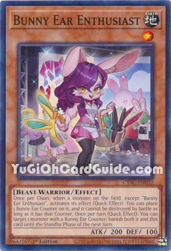 Yu-Gi-Oh Card: Bunny Ear Enthusiast