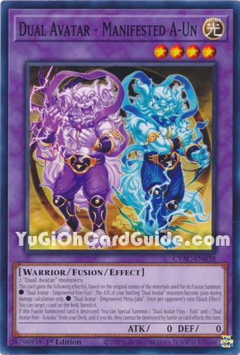 Yu-Gi-Oh Card: Dual Avatar - Manifested A-Un