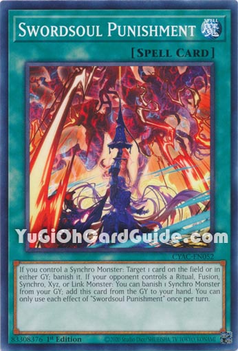 Yu-Gi-Oh Card: Swordsoul Punishment