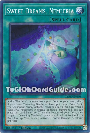 Yu-Gi-Oh Card: Sweet Dreams, Nemleria
