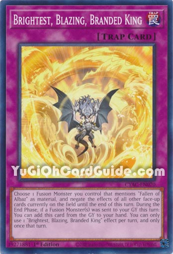 Yu-Gi-Oh Card: Brightest, Blazing, Branded King