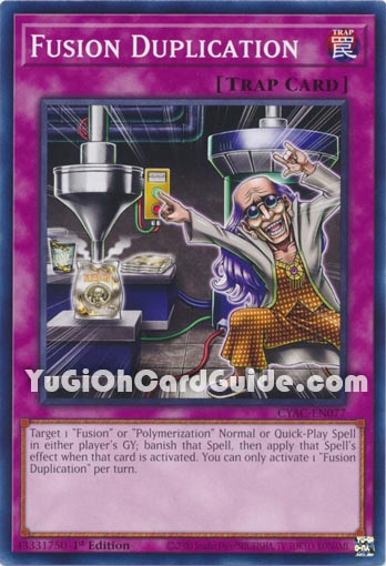 Yu-Gi-Oh Card: Fusion Duplication