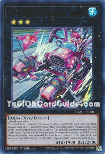 Yu-Gi-Oh Card: Gold Pride - Chariot Carrie