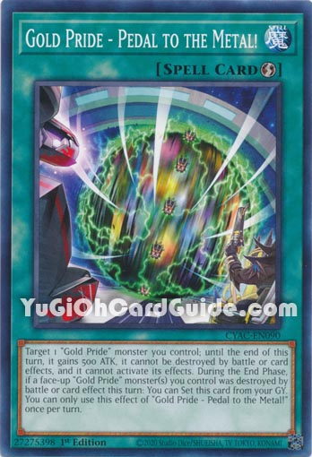 Yu-Gi-Oh Card: Gold Pride - Pedal to the Metal!