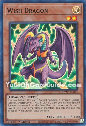 Yu-Gi-Oh Card: Wish Dragon