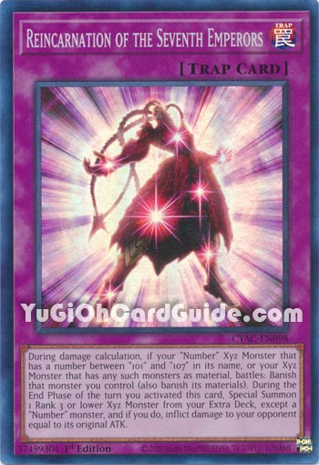 Yu-Gi-Oh Card: Reincarnation of the Seventh Emperors