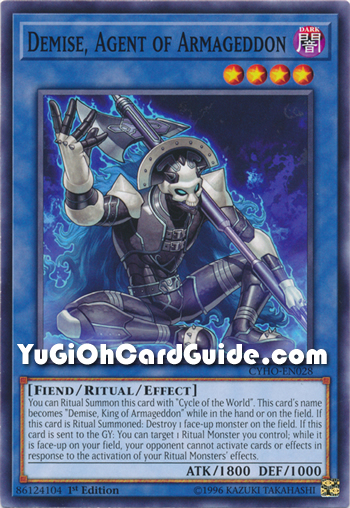Yu-Gi-Oh Card: Demise, Agent of Armageddon