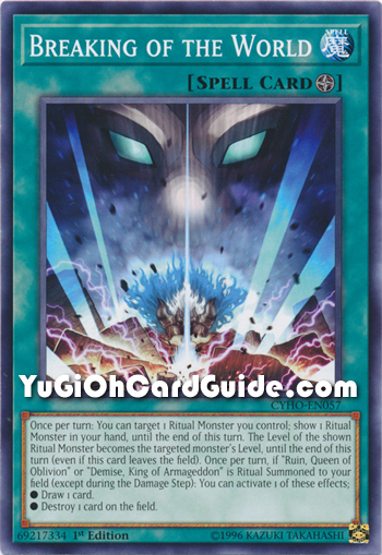 Yu-Gi-Oh Card: Breaking of the World